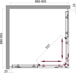 BelBagno Душевой уголок Sela 90/90 SELA-A-2-90-C-Cr – фотография-2