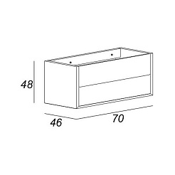 Cezares Тумба под раковину Bellagio 70 grafite – фотография-3