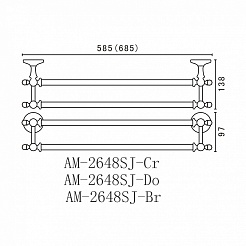 Art&Max Полотенцедержатель Antic Crystal AM-2648SJ-Br – фотография-2