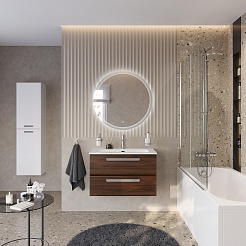 BelBagno Мебель для ванной Eco Cer-N 80 CZR-8073-80 орех шоколад софт ручки серые – фотография-2