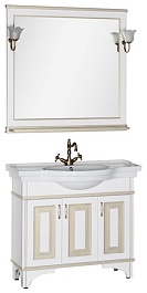 Aquanet Зеркало Валенса 100 белый кракалет/золото (182647) – фотография-3