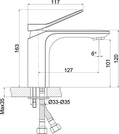 Cersanit Смеситель для раковины Odra 63050 – фотография-7