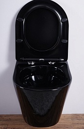 Esbano Унитаз Clavel подвесной безободковый черный – фотография-3