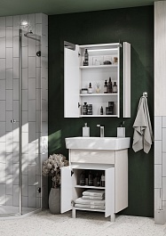 Акватон Зеркальный шкаф Верди Pro 60 белый/ясень фабрик – фотография-7