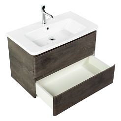 BelBagno Тумба под раковину Albano-Cer 80 подвесная Rovere Nature Grigio – фотография-3