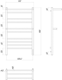 Lemark Полотенцесушитель электрический Pramen П10 500x900 R хром – фотография-4