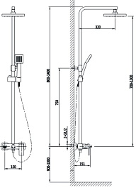 Timo Душевая система Selene SX-1030/00 chrome – фотография-2