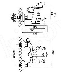D&K Смеситель "Ambrosius Rhein DA1343201" для ванны – фотография-2