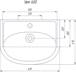Rosa Раковина для ванной Уют 60 – фотография-3
