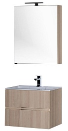 Aquanet Зеркальный шкаф "Алвита 70" ясень коимбро – фотография-3