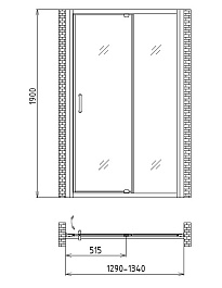 Gemy Душевая дверь Sunny Bay S28191D в нишу – фотография-4