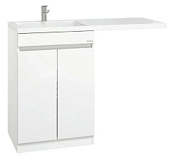 Onika Тумба под раковину Милтон Нова 58 напольная под стиральную машину белая – фотография-1