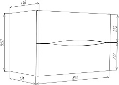 Водолей Тумба с раковиной Адель 90 подвесная горный камень – фотография-14