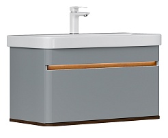 Equil Тумба под раковину Elegante 80 1 ящик подвесная мэйджик/дуб голиано – фотография-1