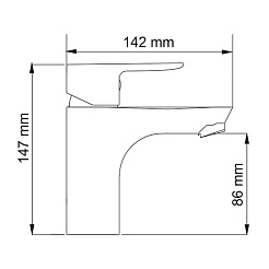 WasserKRAFT Смеситель для раковины "Leine 3503" – фотография-4