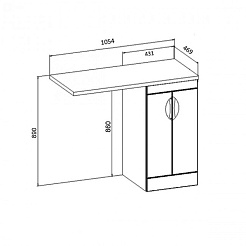 Runo Тумба с раковиной Лира 105 L белый – фотография-3