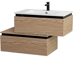 Cezares Тумба с раковиной Slider 80 с 2 ящиками дуб тангент – фотография-1