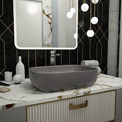 Teymi Раковина накладная Solli 60 Artceramic T50396 графит матовый – фотография-8