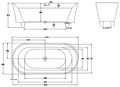 BelBagno Акриловая ванна BB40-1700-MARINE – фотография-4