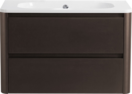 Cezares Тумба с раковиной без отверстия под смеситель Relax 80 подвесная оружейная сталь – фото-1