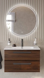 BelBagno Мебель для ванной Eco Cer-N 80 CZR-8095-80 орех шоколад софт ручки матовые чёрные – фотография-1