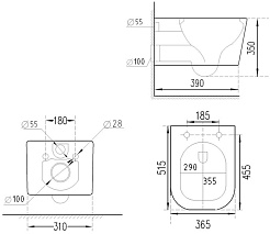 Esbano Унитаз Leon WBN подвесной безободковый с функцией биде белый – фотография-5
