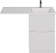 Dreja Мебель для ванной Bona 120 R под стиральную машину белая – картинка-35