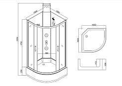 Taliente Душевая кабина 100/100 TA-100CW – фотография-3
