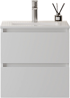 Teymi Тумба с раковиной Laina 50 подвесная белая матовая