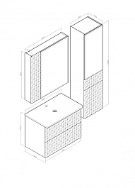 Бриклаер Зеркальный шкаф Жаклин 80 – фотография-3