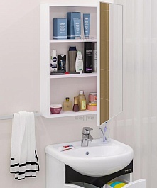 СанТа Зеркальный шкаф Стандарт 55 фацет, свет – фотография-4