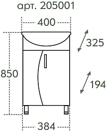 СанТа Мебель для ванной Эколайн 40 – фотография-6
