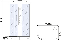 River Душевая кабина DESNA 100/80/26 MT R – фотография-12