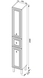Aquanet Пенал для ванной "Стайл 30" – фотография-5