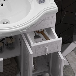 Opadiris Мебель для ванной Тибет 85 ясень белое серебро – фотография-3