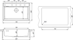 Florentina Мойка кухонная Тоскана 770 шампань – фотография-4