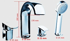 Фэма Смеситель на борт ванны "ARTISTICA" – фотография-2