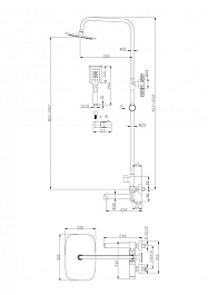 BelBagno Душевая система Acqua ACQUA-VSCM-NERO чёрный – фотография-3