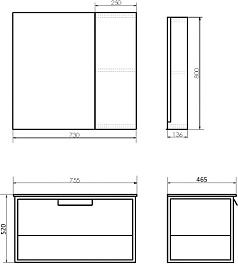 Comforty Мебель для ванной Бонн 75 подвесная дуб дымчатый – фотография-6