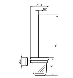 Ideal Standard Ершик IOM матовое стекло – фотография-2