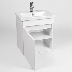 Viant Мебель для ванной Куба 50 подвесная белая – фотография-5