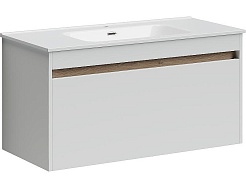 Sancos Мебель для ванной Smart 100 белый глянец – фотография-3