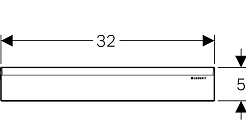 Geberit Декоративная планка 154.335.21.1 к внутристенному трапу, хром – фотография-3