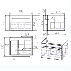Owl 1975 Мебель для ванной Vind 60 – фотография-9