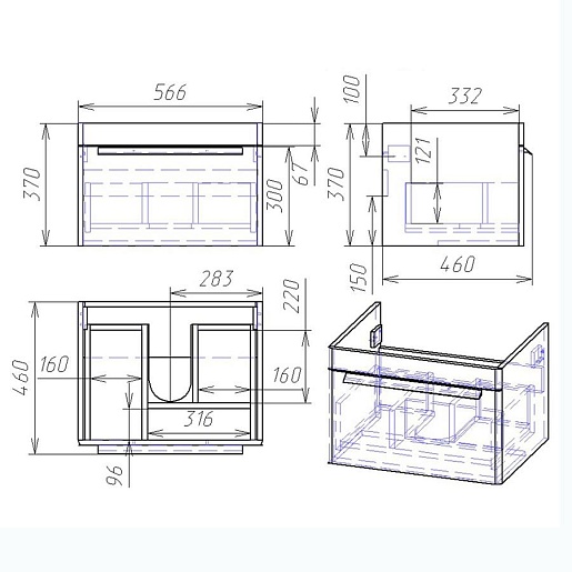 Owl 1975 Мебель для ванной Vind 60 – картинка-9