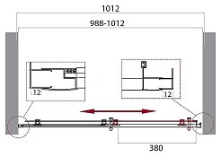 BelBagno Душевая дверь в нишу 100/195 UNO-195-BF-1-100-P-Cr – фотография-7