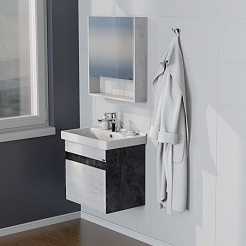 СанТа Зеркальный шкаф Мира 60 светлое дерево – фотография-6