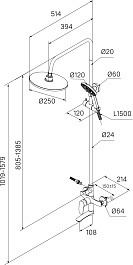 Milardo Душевая система Milardo Rora RORWT4FM06 – фотография-6