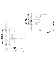 Lemark Смеситель "Unit LM4514C" для ванны – фотография-2
