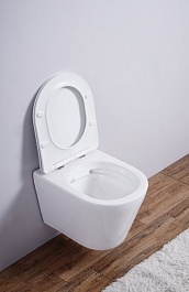 Esbano Унитаз Clavel подвесной безободковый белый – фотография-8